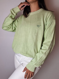 Vintage light green wool sweater S/M 
