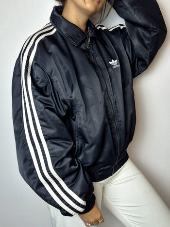 Bomber doublé Adidas noir vintage M