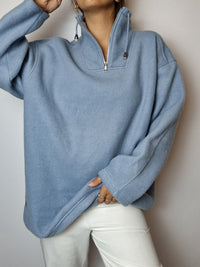 Vintage hellblaues Fleece M/L