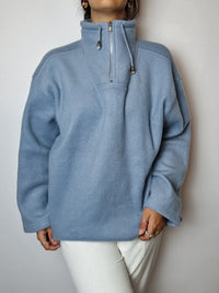 Vintage hellblaues Fleece M/L