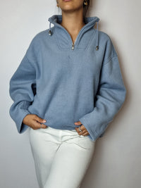 Vintage hellblaues Fleece M/L