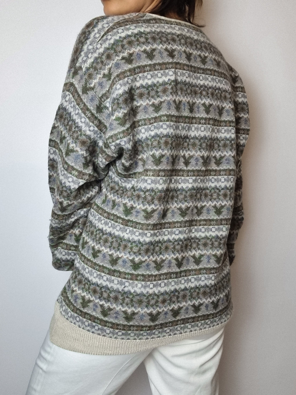 Vintage M heather wool and mohair cardigan 