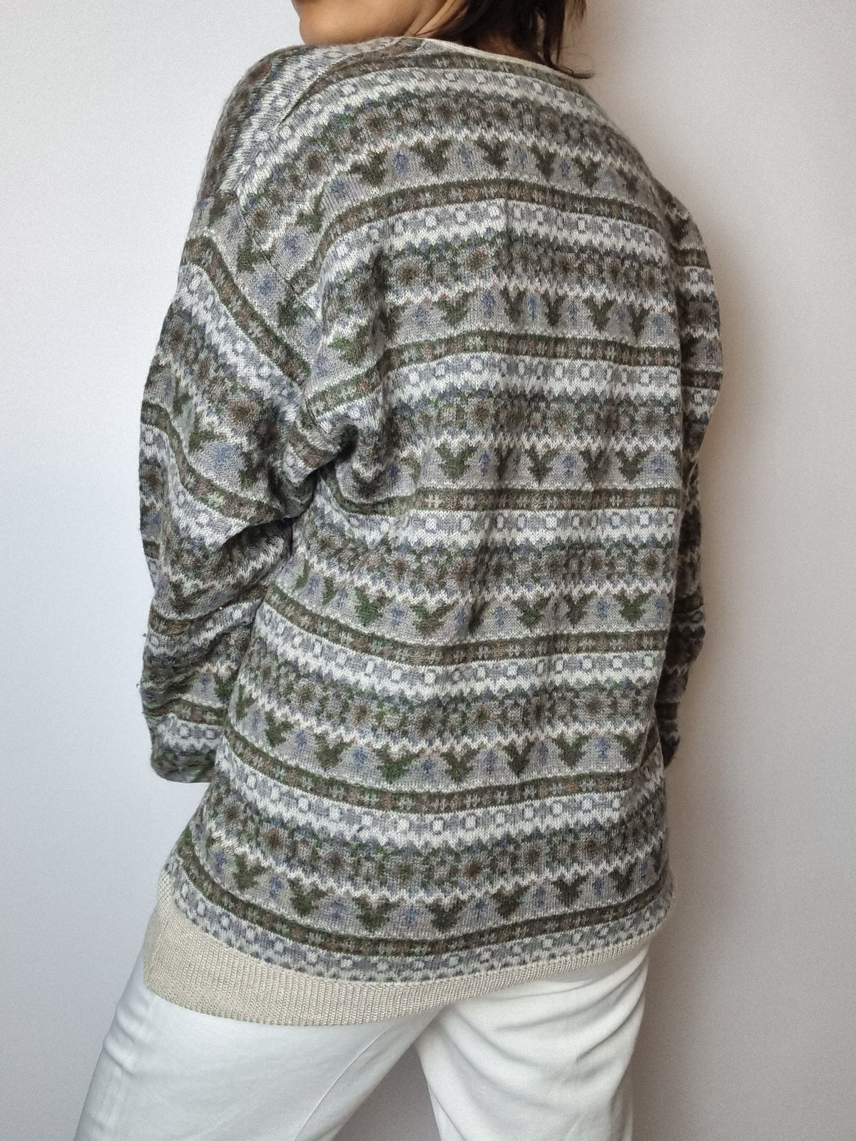 Vintage M heather wool and mohair cardigan 