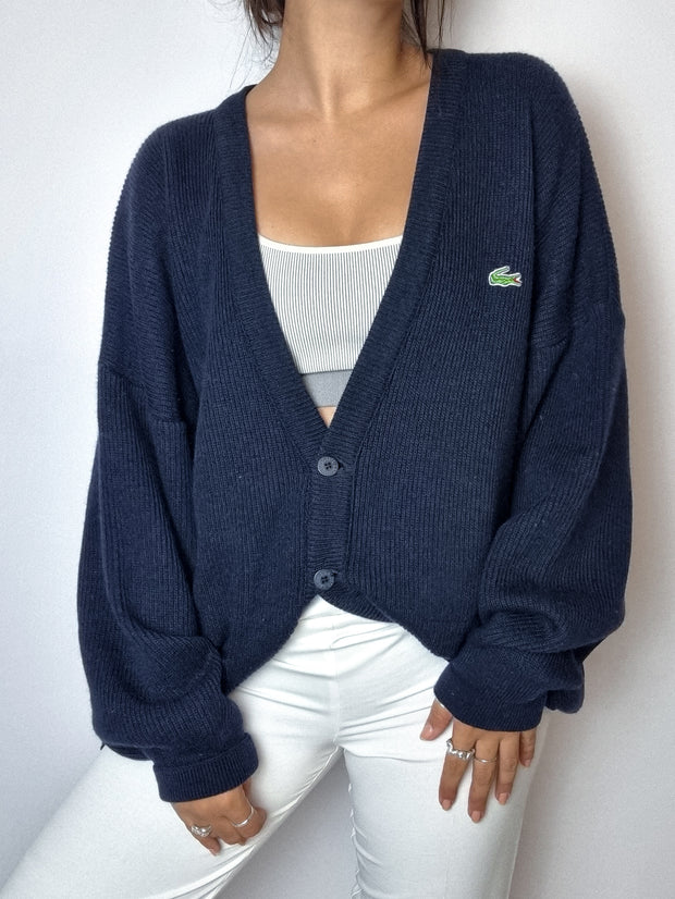 Lacoste cardigan with navy blue buttons L/XL 