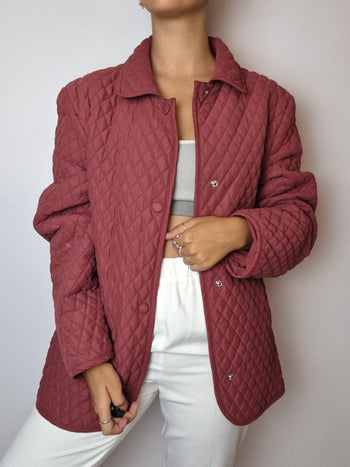 Veste matelassée rouge vintage M