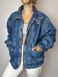 Vintage lined denim jacket M 