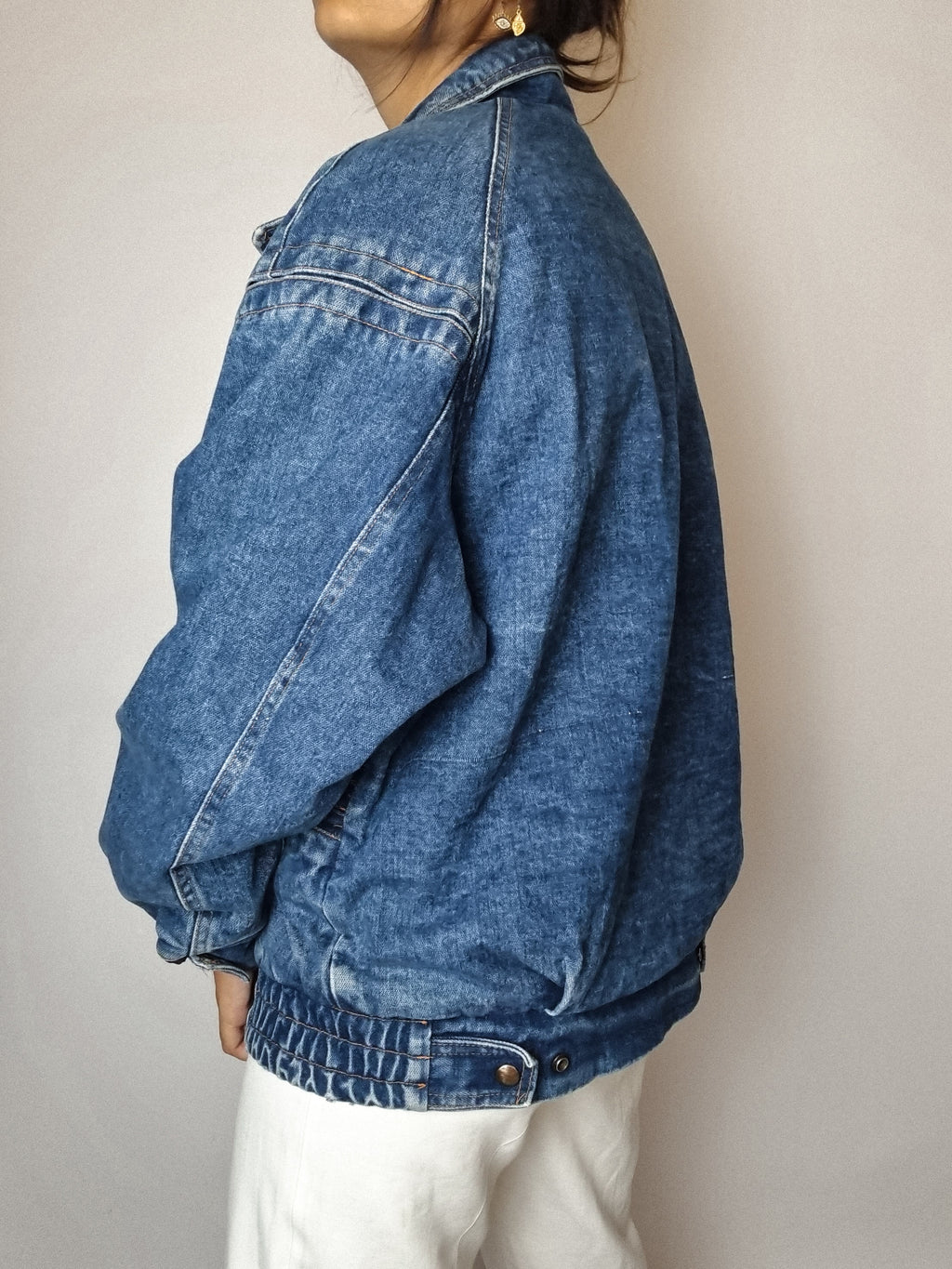 Vintage lined denim jacket M 