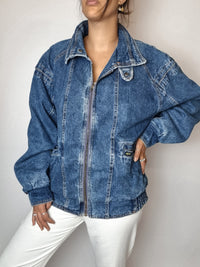 Vintage lined denim jacket M 