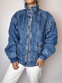 Vintage lined denim jacket M 