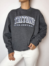 Vintage gray American Tritons sweater M/L 