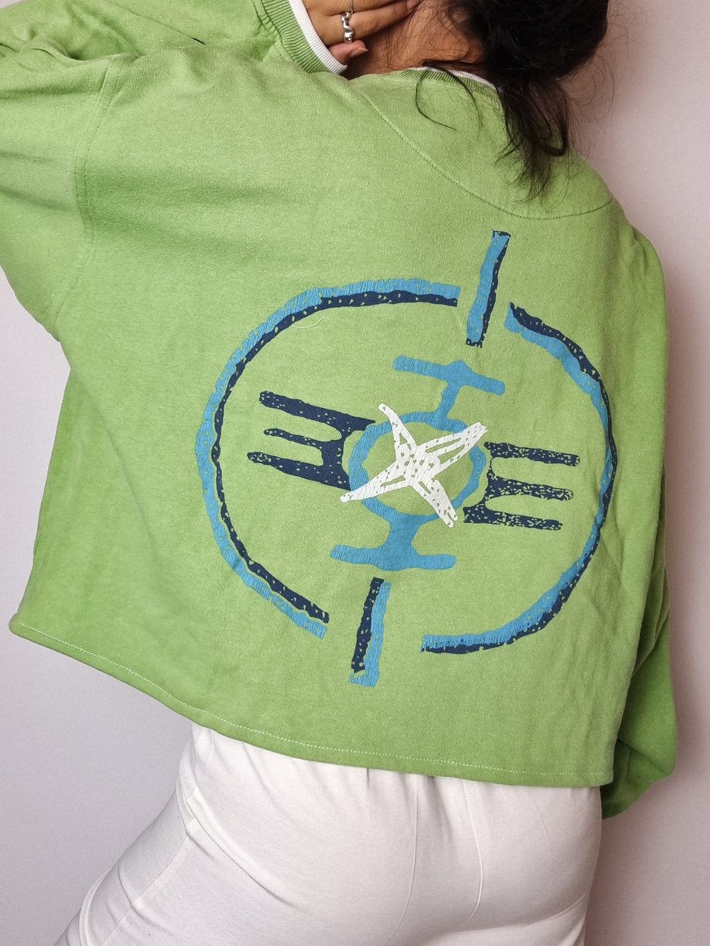Vintage apple green American sweater M 