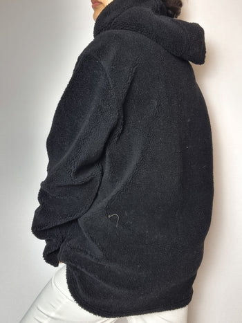 Black vintage hooded fleece XL 