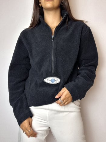 Vintage Blueberry black fleece M 