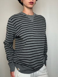 Sweat gris rayé Carhartt M vintage