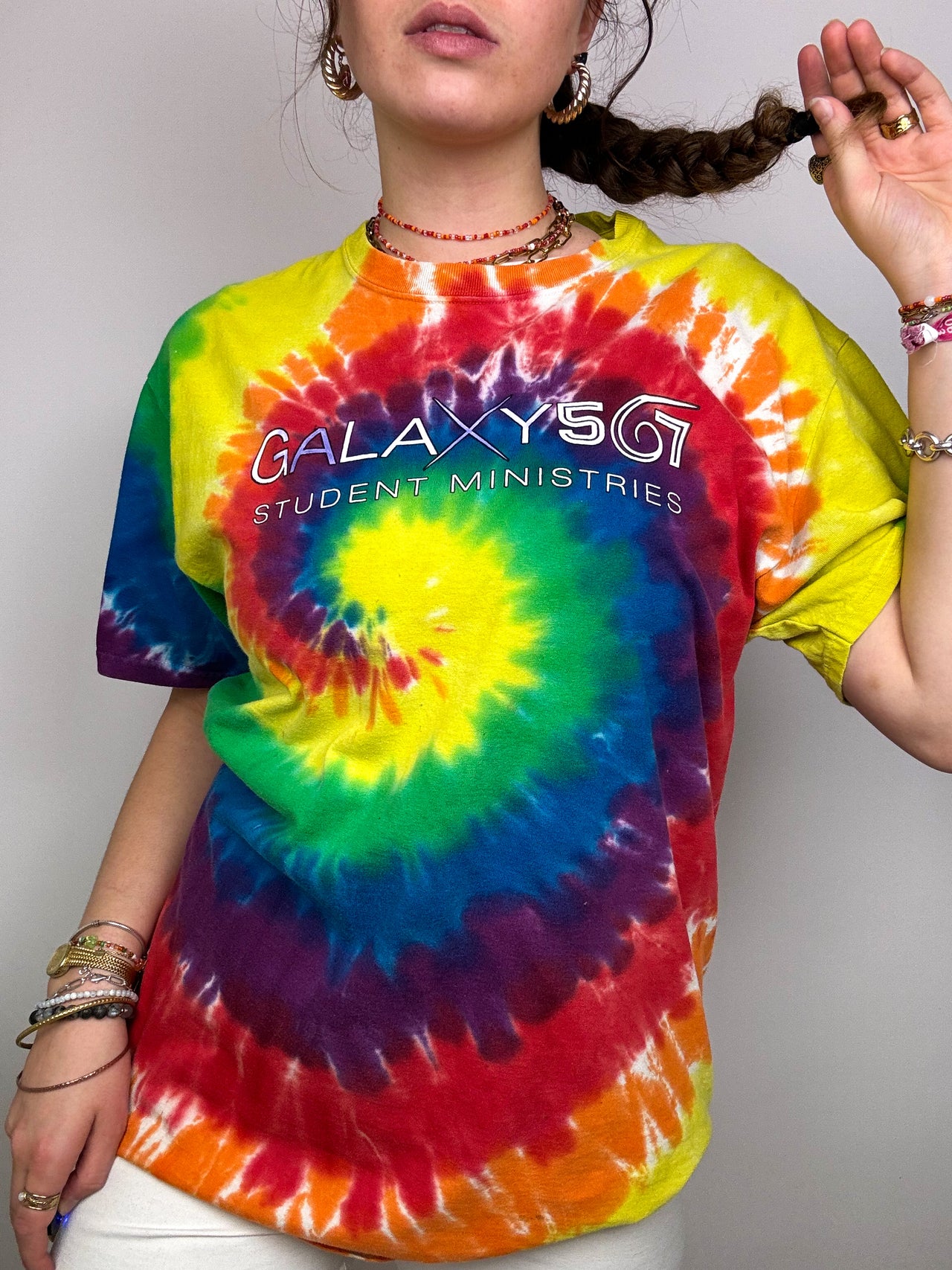 Vintage tie and dye multicolor t-shirt M