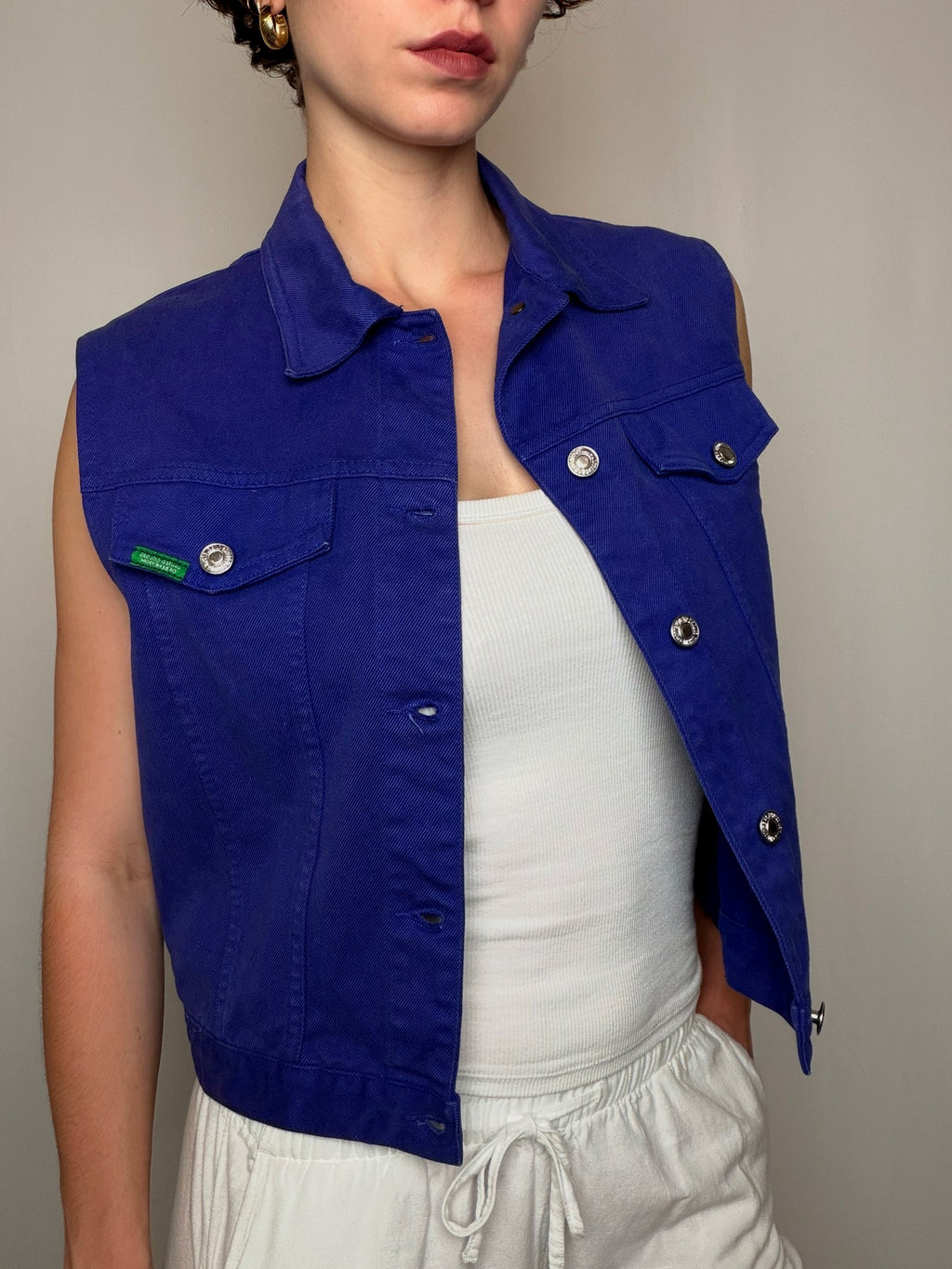 Gilet violet Benetton S vintage