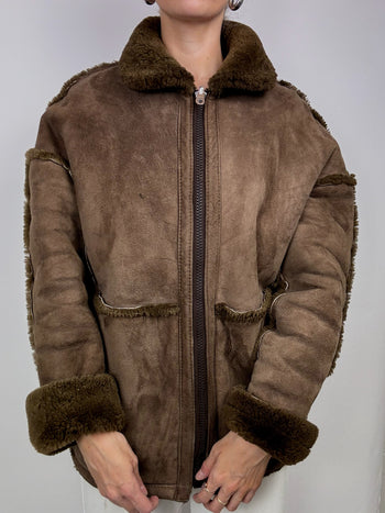 Manteau en mouton retourné vintage