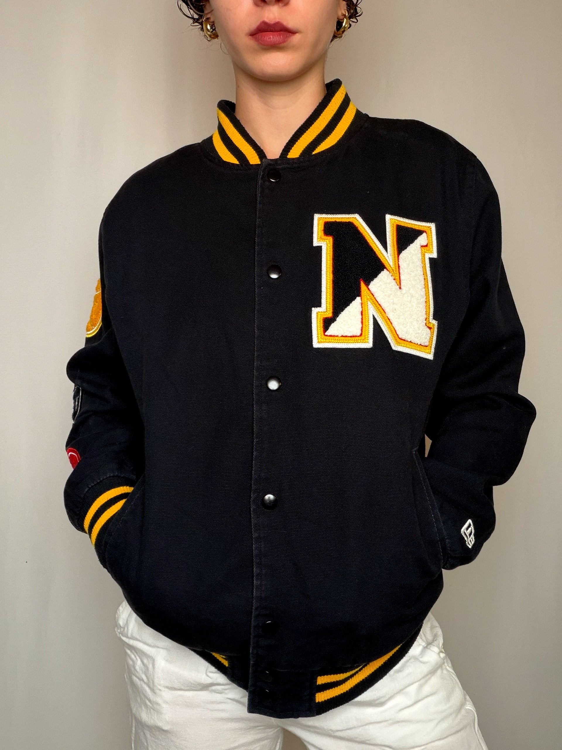 Jacket noire New Era M vintage