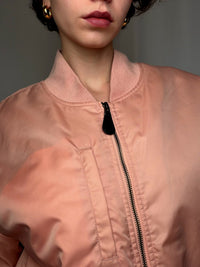Bomber Rose Poudré Stüssy XL vintage