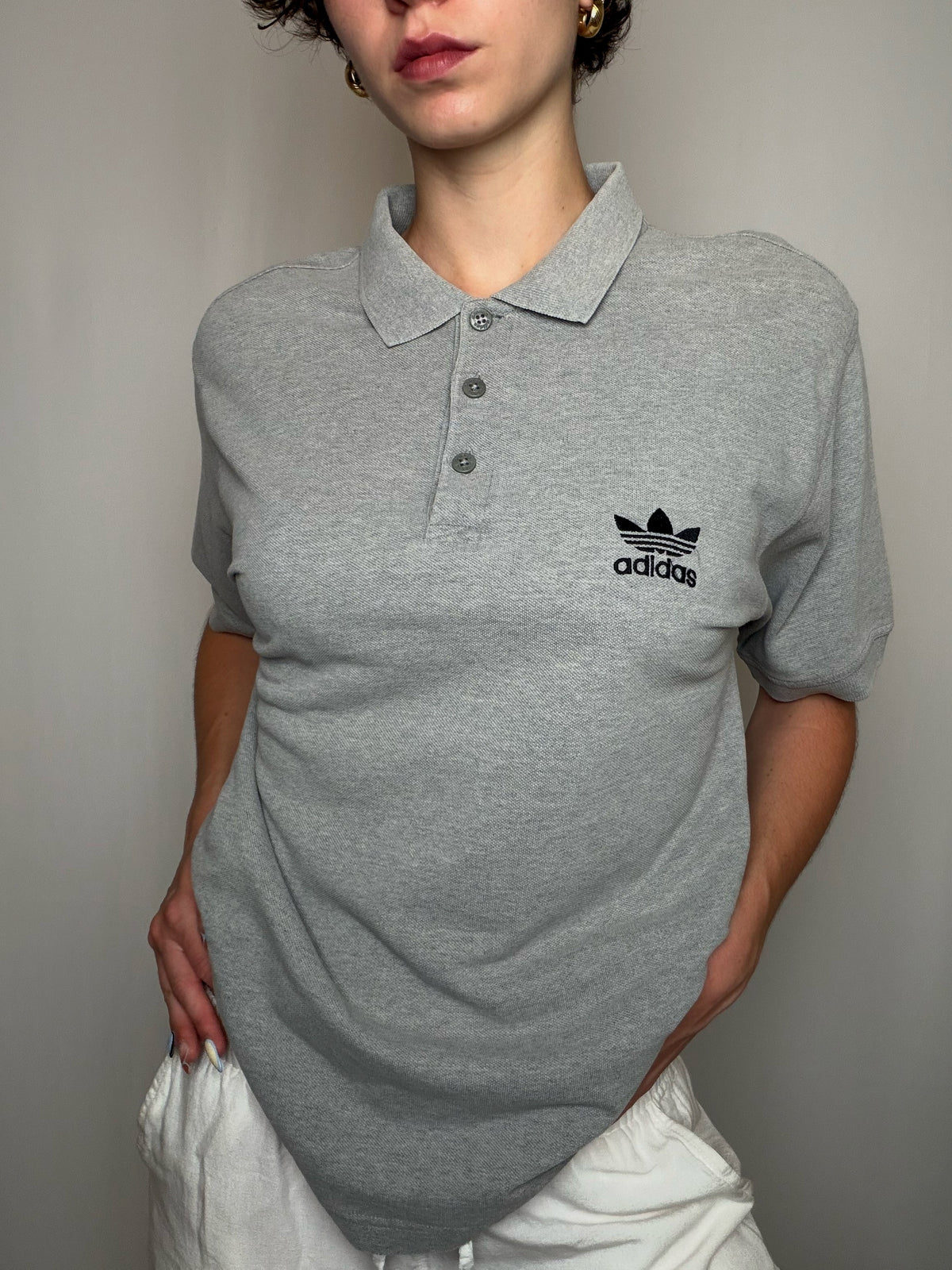 Polo Gris Adidas M vintage