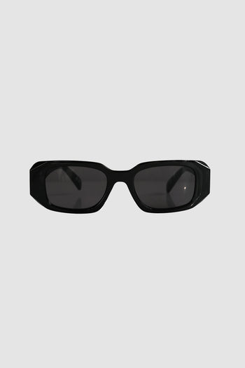 Black Rectangular Recycled Vintage Glasses 