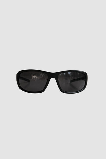 Schwarze recycelte Vintage-Brille 