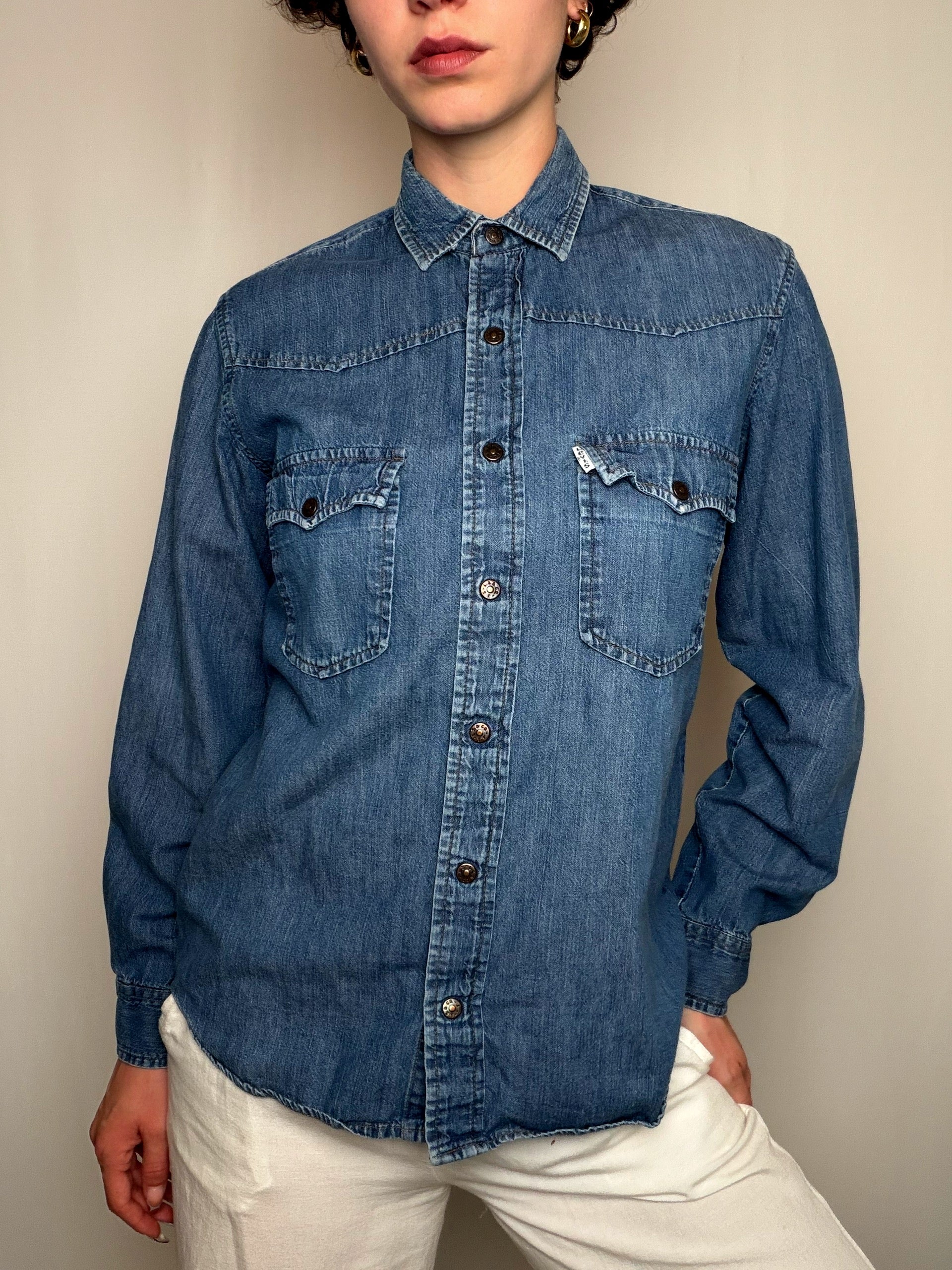 Chemise en jean bleu Levi's M vintage