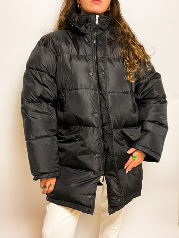 Vintage black down jacket L 