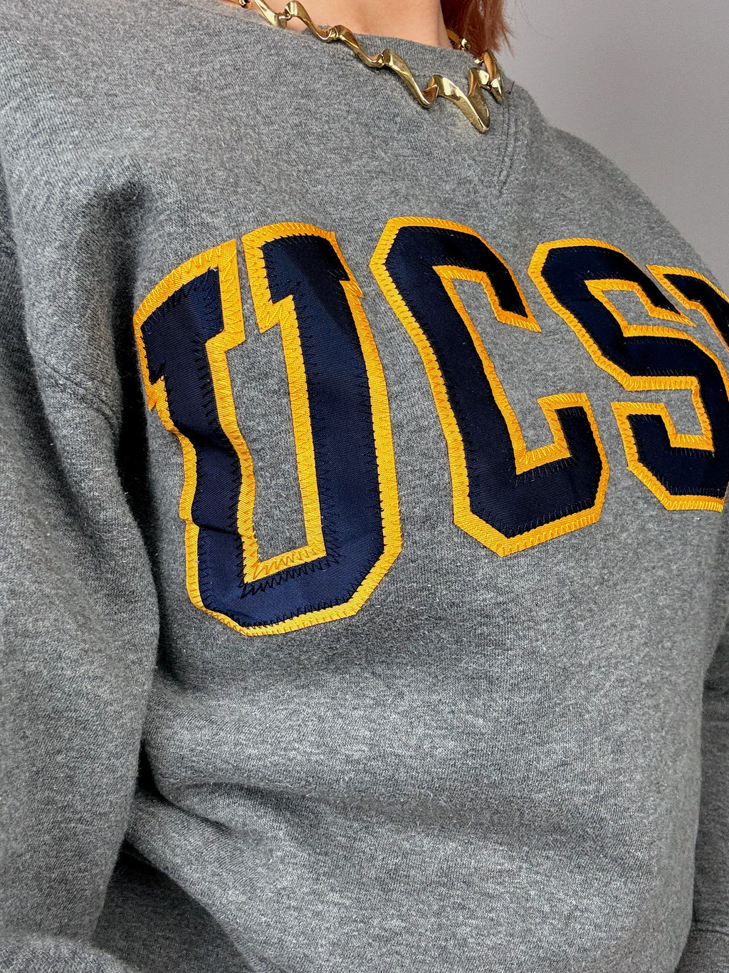 UCSD Vintage S Grey Sweater