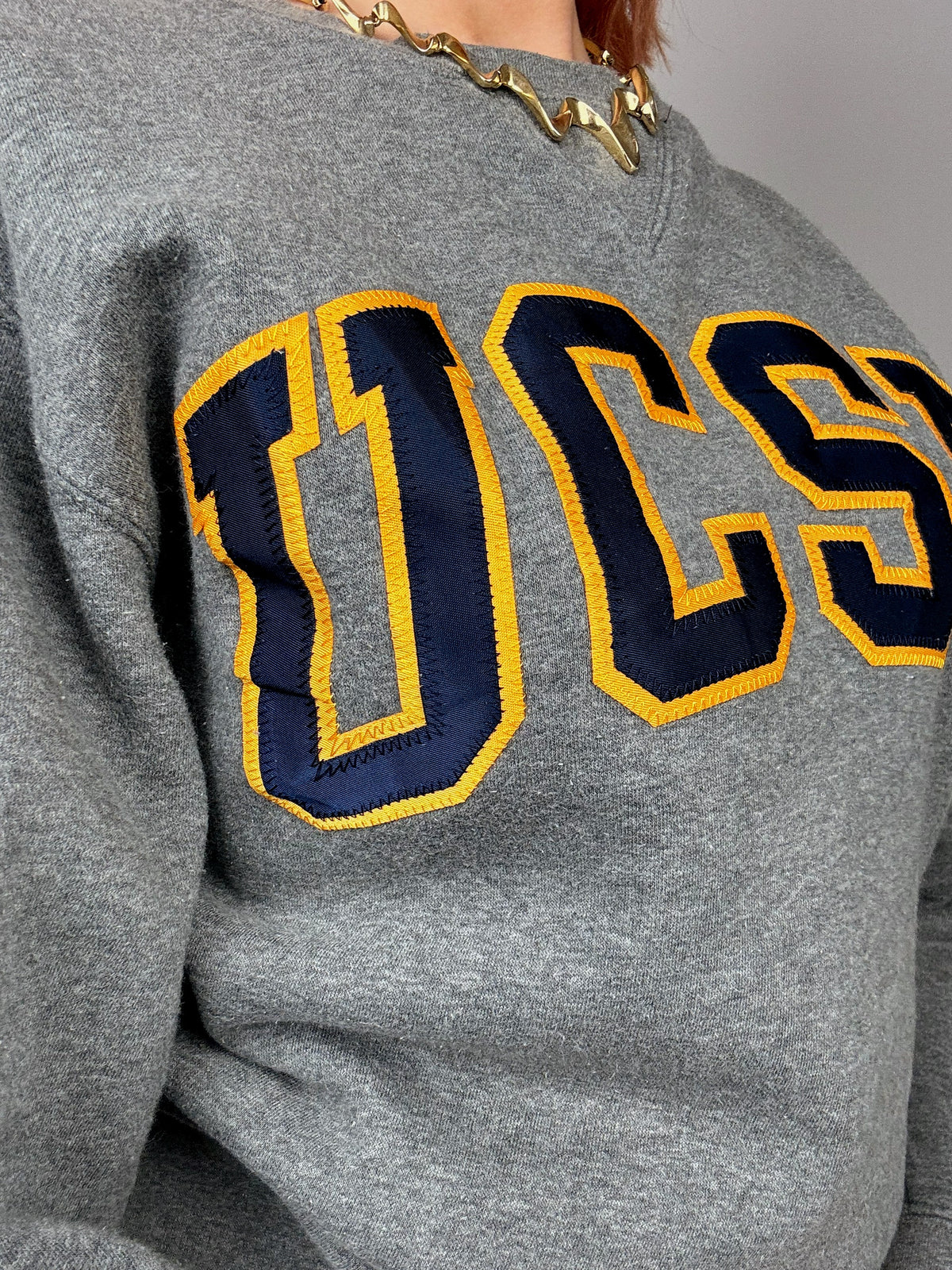 UCSD Vintage S Grey Sweater