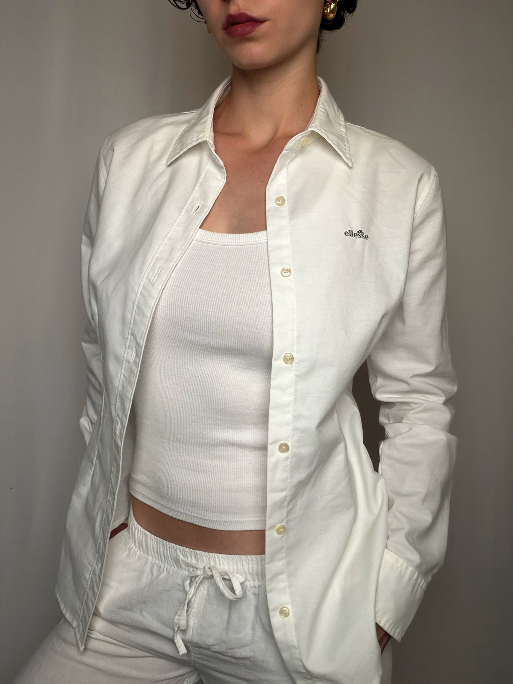 Chemise Blanc Ellesse S vintage