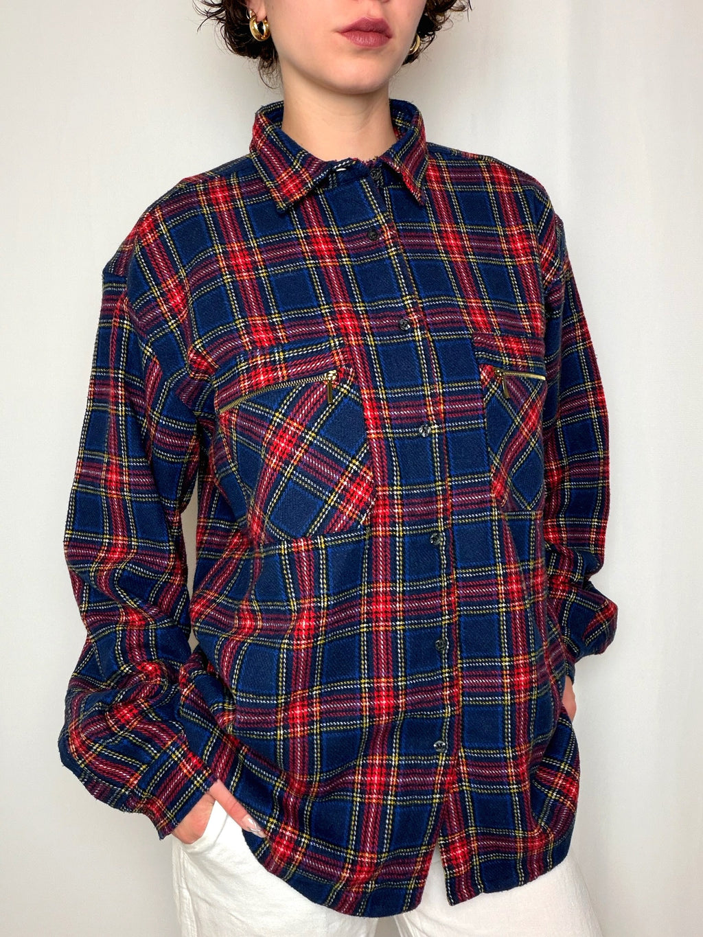 Chemise en flannelle à carreaux L vintage