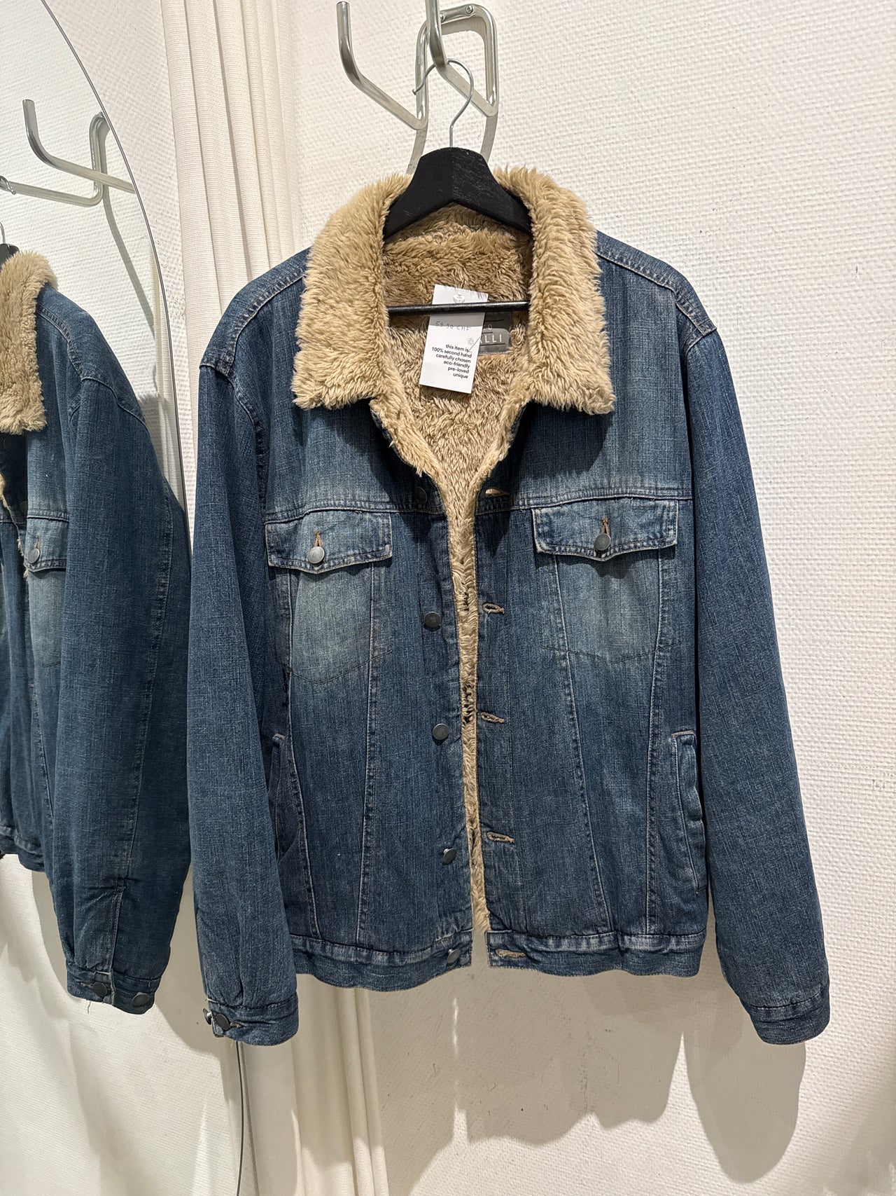 Sherpa jacket denim fourré L live