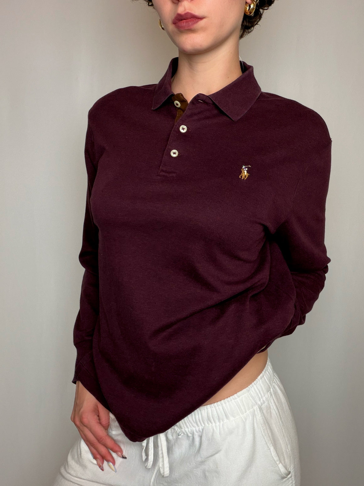 Polo Bordeaux Ralph Lauren S/M vintage
