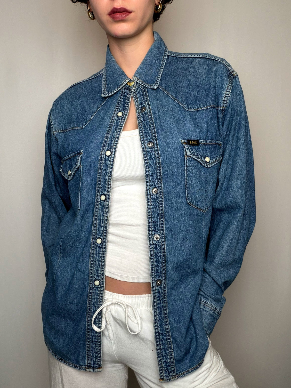 Chemise en jean bleu Lee XL vintage