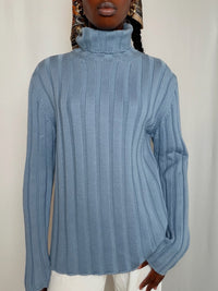 Pull à col roulé bleu Hugo boss XL vintage