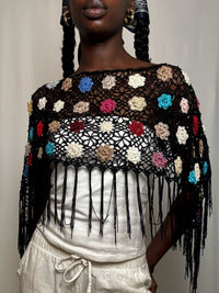 Top type foulard crocheté