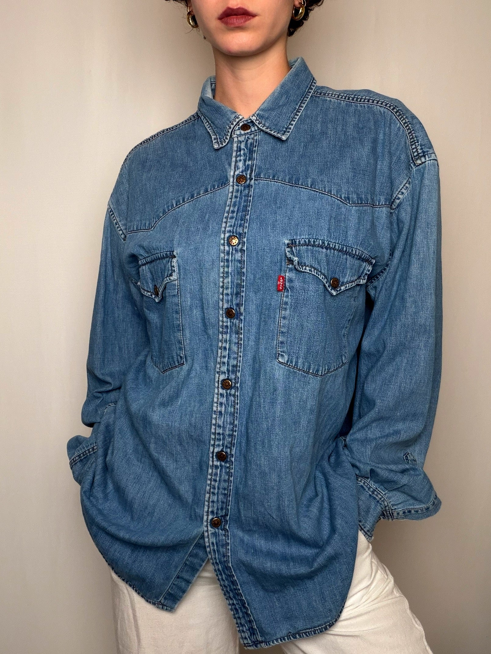 Chemise en jean bleu Levi's XL vintage