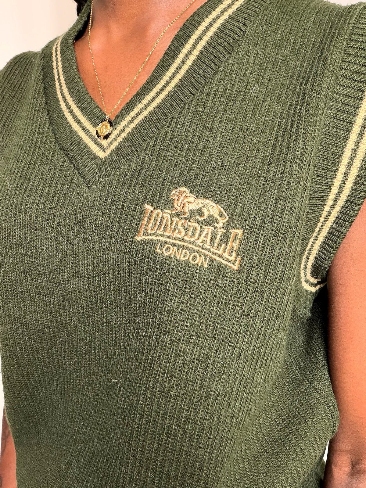 Gilet vert Lonsdale S vintage
