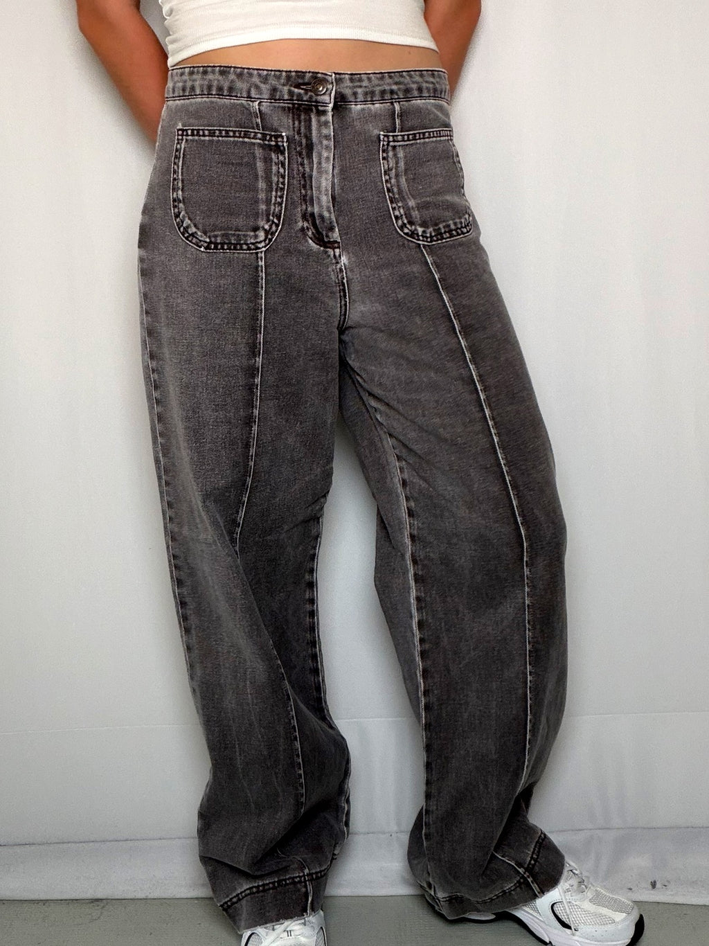 Pantalon Gris Délavé M vintage