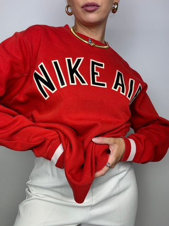 Pull vintage américain rouge Nike