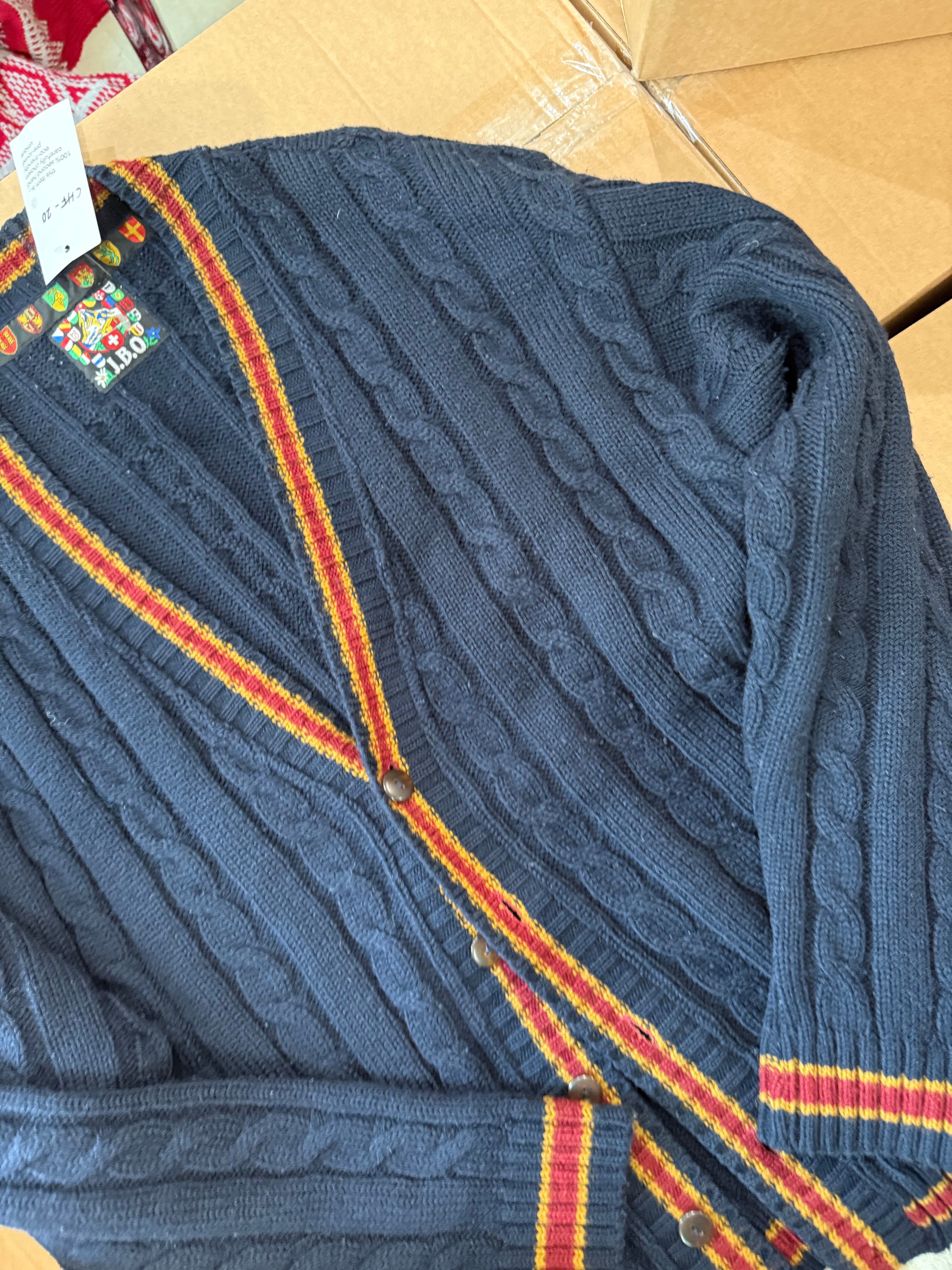 Cardigan en maille bleu foncé  L/XL