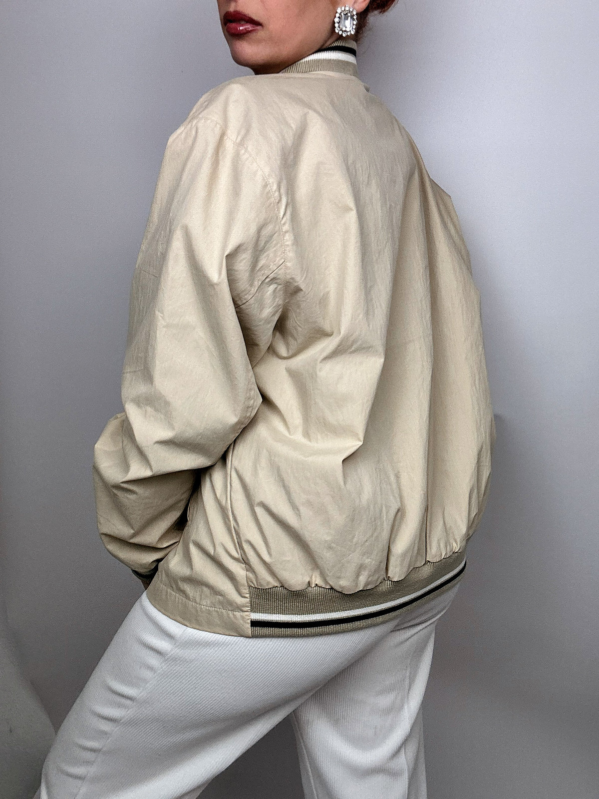 Vintage Beige American Bomber L