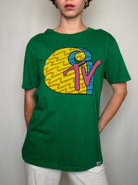 T-shirt Vert Carhartt x MTV M vintage
