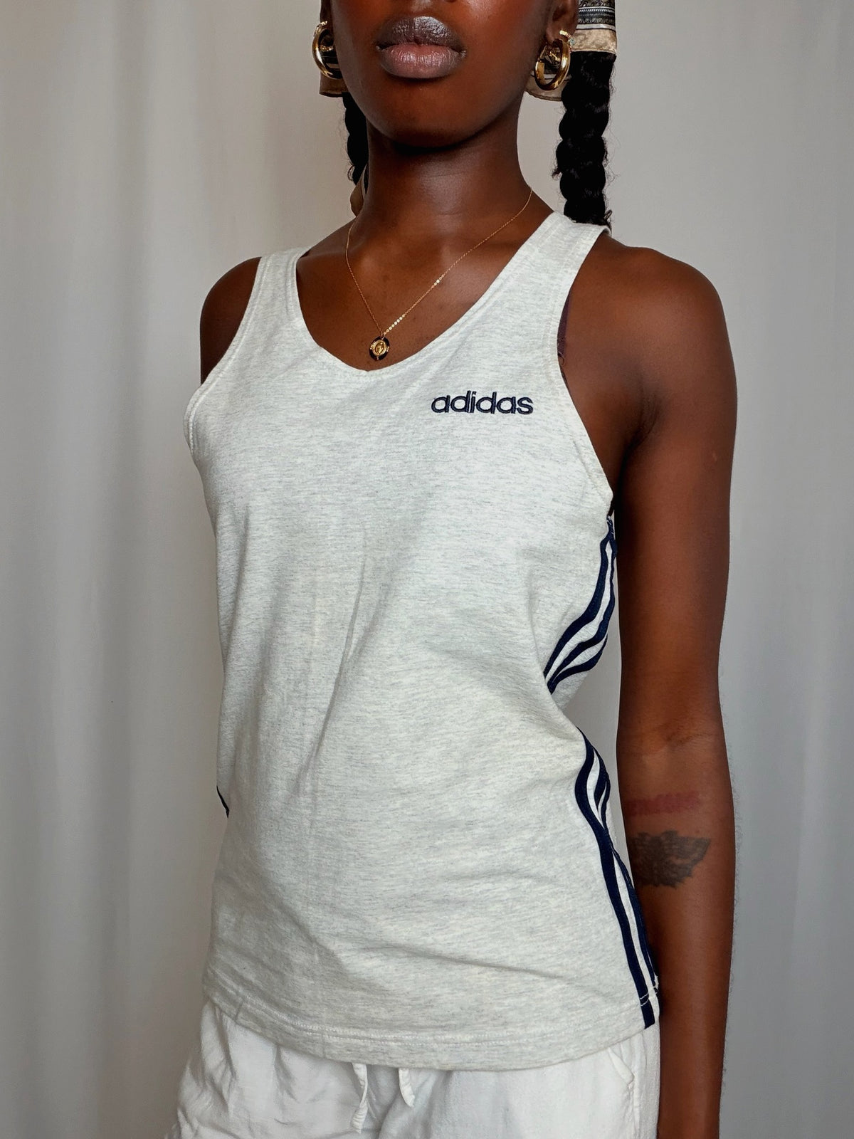 Tshirt gris chiné Adidas M/L vintage
