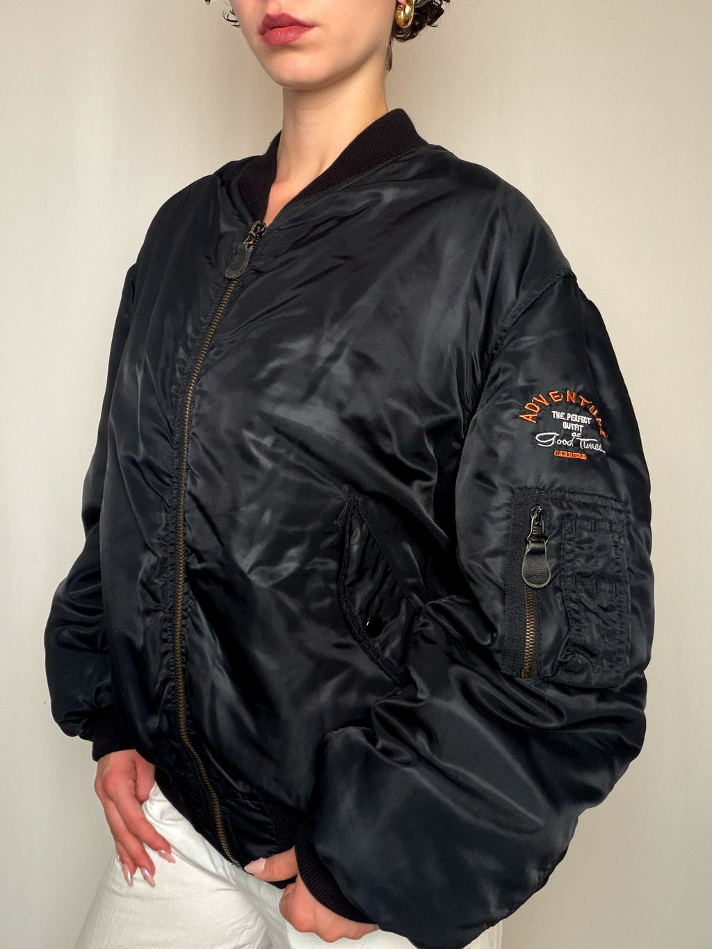 Bomber Noir Carrera L/XL vintage