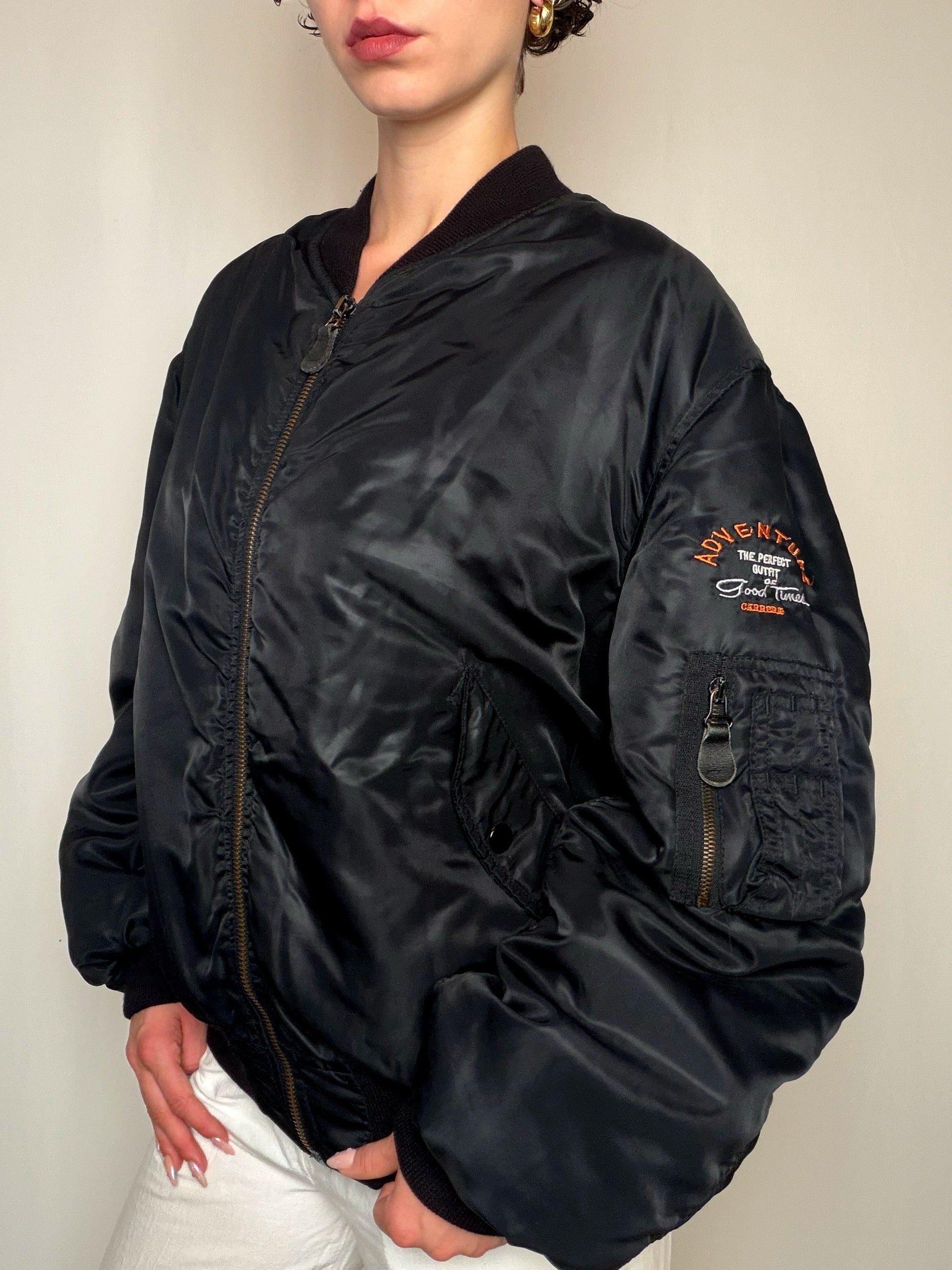 Bomber Noir Carrera L/XL vintage