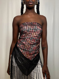 Foulard a frange vintage