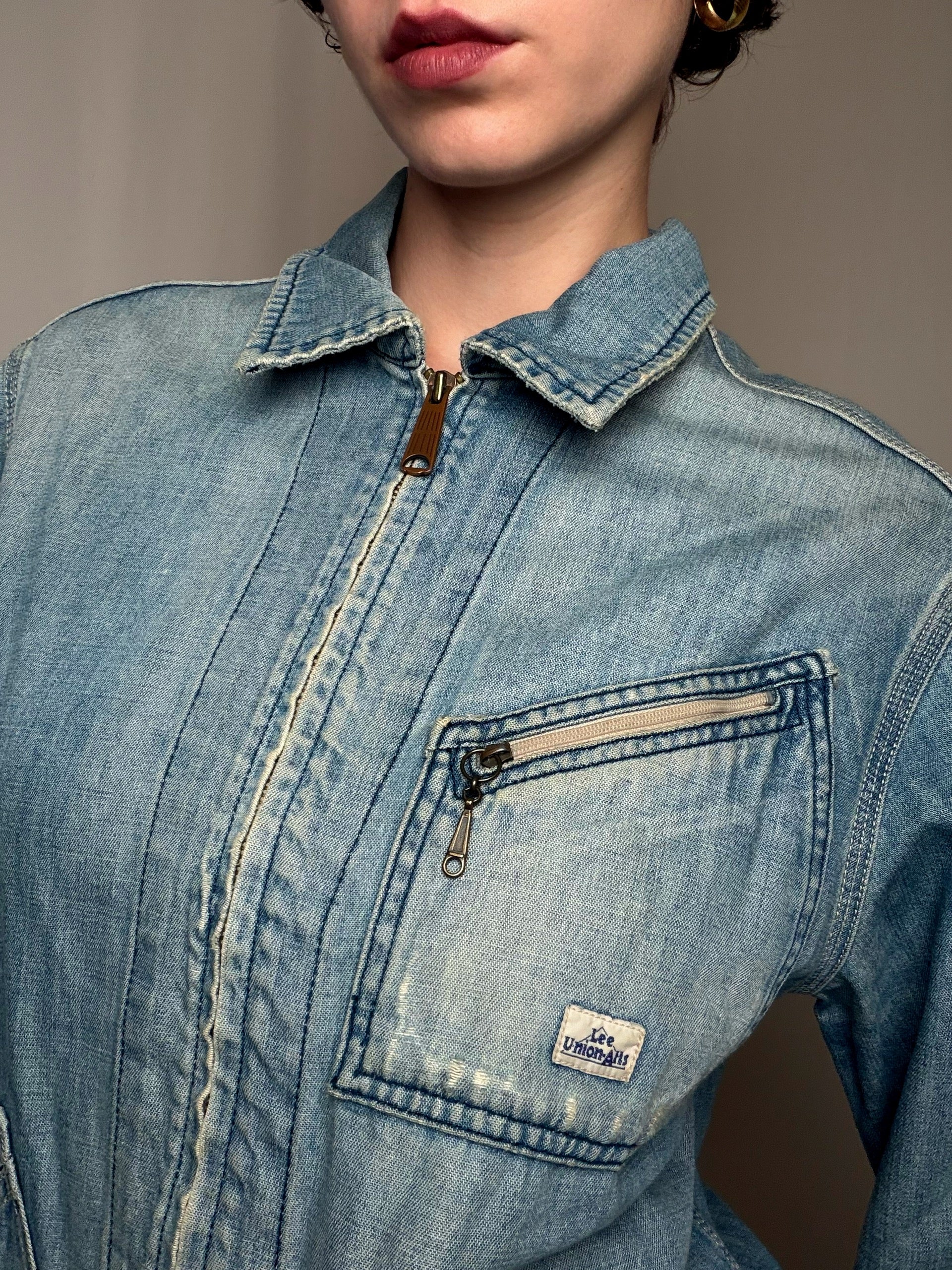 Jacket en denim bleu Lee M vintage