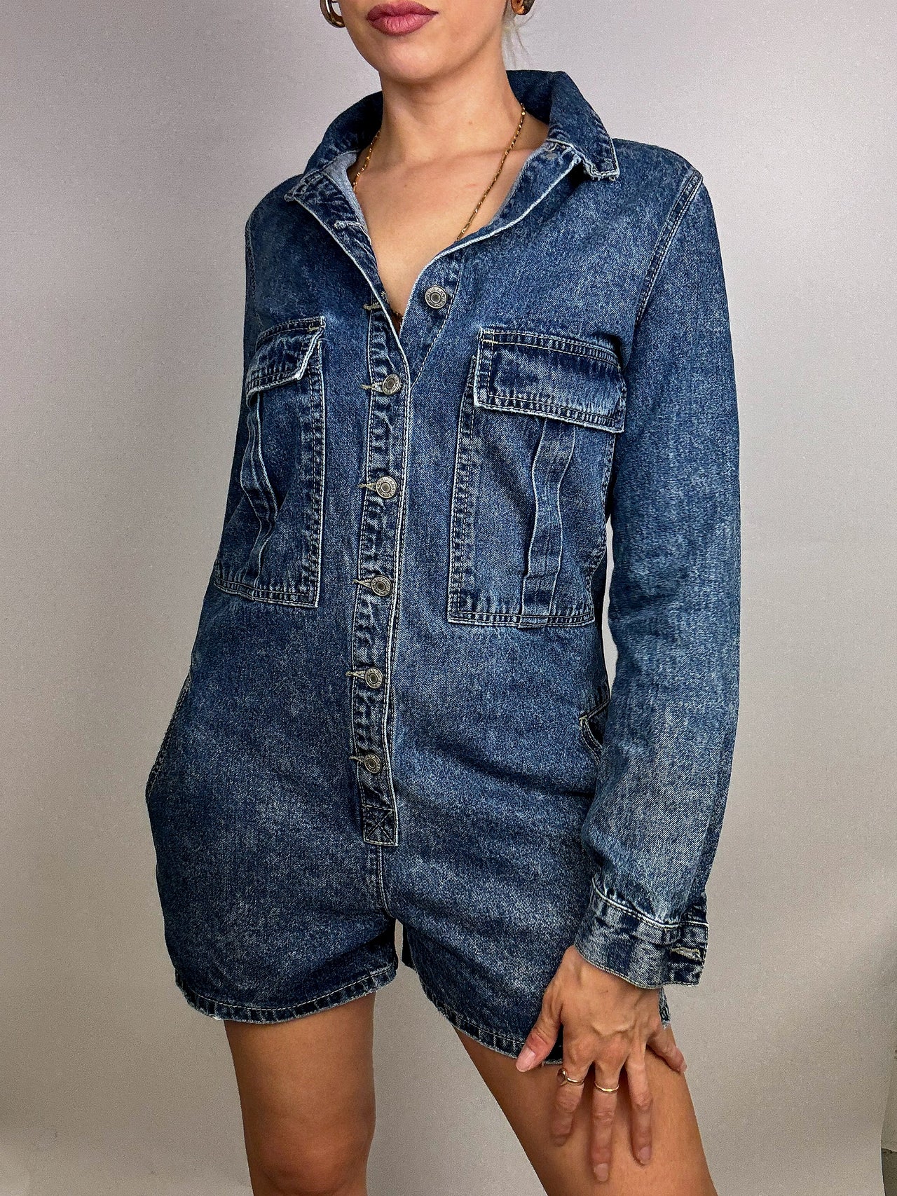 Jumpsuit longues manches en denim